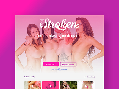 Crowdsourced Adult Entertainment Web Application Design app branding design ui website design