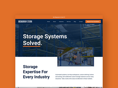 McMurray Stern Landing Page Design branding design ui ux web design