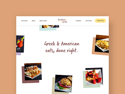 Sunshine Grille Restaurant Website Redesign design ui website design