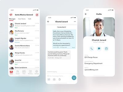 TigerConnect app chat clinical collaboration communication design healthcare ios messaging