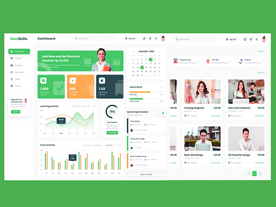 MaxSkills - Online Learning Platform Dashboard