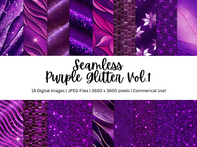 Purple Glitter Confetti Tumbler Wrap PNG Graphic by Cool Digis