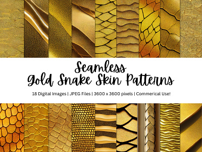 18 Gold Snake Skin Patterns