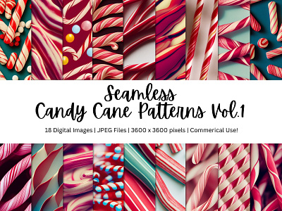 18 Seamless Candy Cane Patterns background candy cane stripes christmas patterns christmas stripes clipart commercial use design diagonal stripes digital paper graphic design illustration peppermint patterns printable paper red and gold red stripe pattern seamless christmas seamless patterns seamless stripes stripe backgrounds