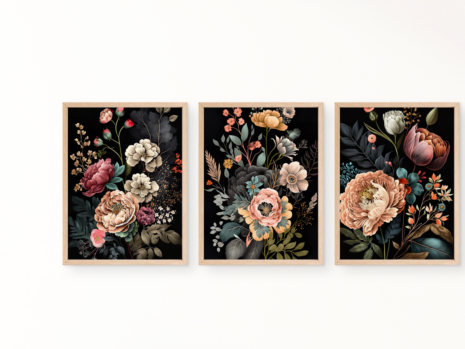 Vintage Boho Flower Set of 3 Wall Art by Franklyn Gregory on Dribbble