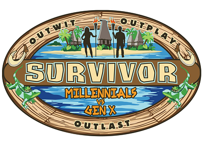 Survivor Season 33 concept art conceptual design graphic design illustration logo production design vector