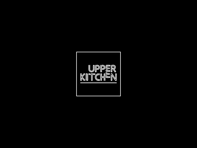 UPPER KITCHEN black brunch cafe coffee kitchen logo restaurant upper