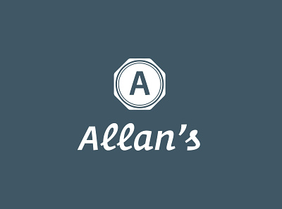 Allan's Coffee & Tea branding design icon illustration logo typography vector