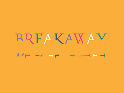 Breakaway branding design icon illustration logo typography vector