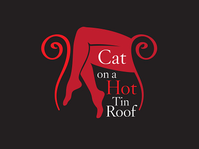 Cat on a Hot Tin Roof branding design icon illustration logo typography vector