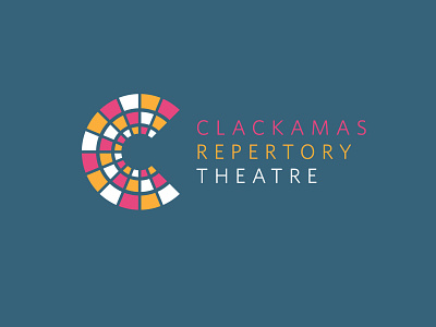 Clackamas Repertory Theatre branding design icon illustration logo typography vector