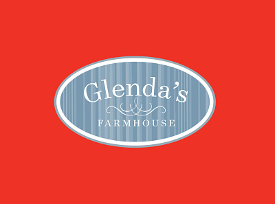 Glenda's Farmhouse branding design icon illustration logo typography vector