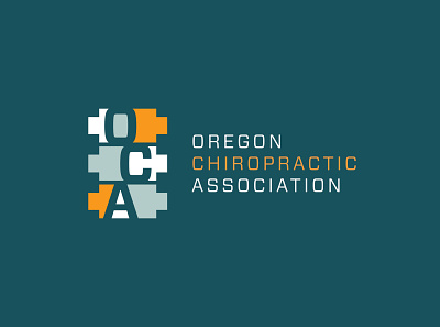 Oregon Chiropractic Association branding design icon illustration logo typography vector