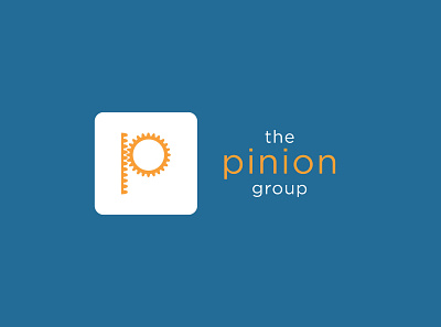 The Pinion Group branding design icon illustration logo typography vector