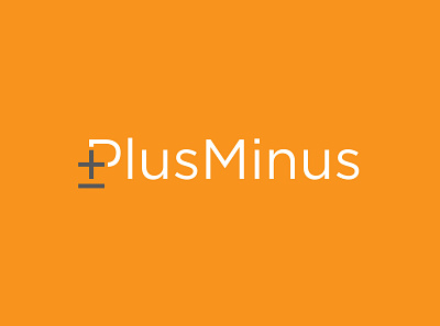 Plus Minus branding design icon illustration logo typography vector