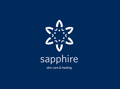 Sapphire Skin Care & Healing branding design icon illustration logo typography vector
