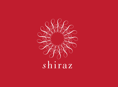 Shiraz branding design icon illustration logo typography vector