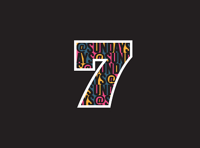 Sundays @ 7 branding design icon illustration logo typography vector