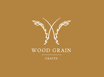 Wood Grain Crafts branding design icon illustration logo typography vector