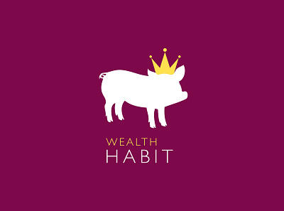 Wealth Habit branding design icon illustration logo typography vector