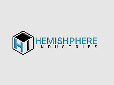 HEMISPHERE INDUSTRIES LOGO DESIGN 3d logo branding business logo company logo hemishpere industries hemishphere hi logo icon logo logo design logo mockup minimalist logo simple logo