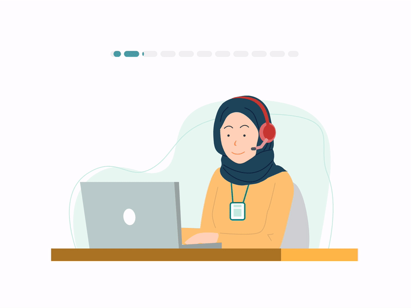 Customer Service animation design illustration ui ux