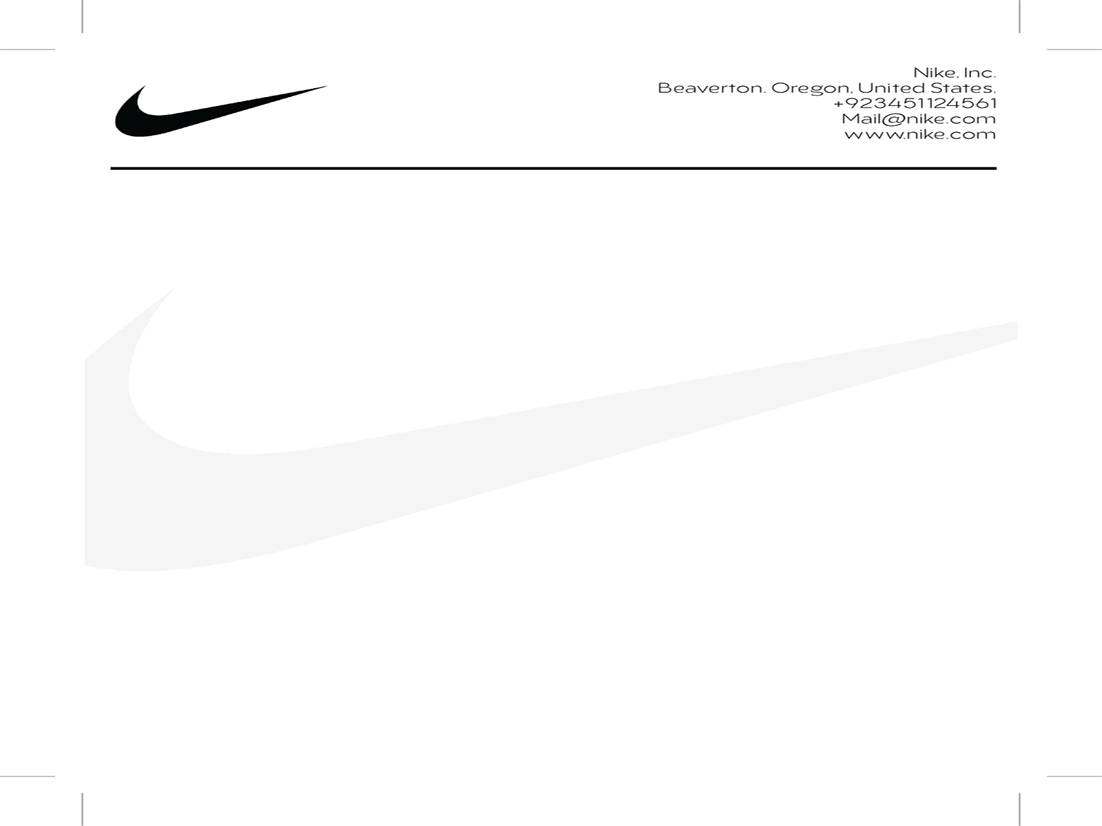 cover letter to nike