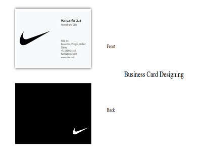 Business card designing