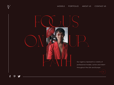 Model Agency Website Concept design ui