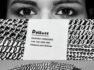 self branding :) business cards dollcee graphics love me pattern