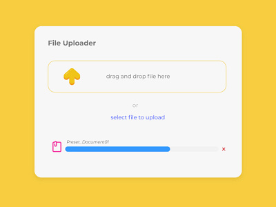 File Uploader app design dailyui design file ui file uploader ui ui design uiux