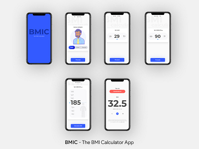 BMI Calculator bmi bmi app bmi calculator branding calculator calculator ui flat minimal ui ui ux
