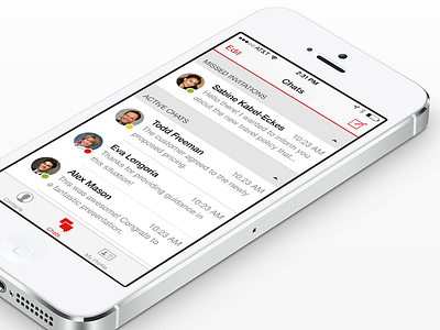 iOS7 Messaging App design instant messager ios ios7 iphone mobile ux ui