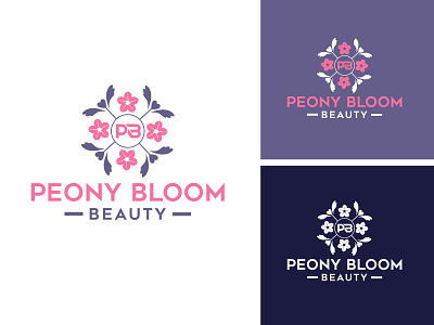 PEONY BLOOM ( COSMETIC BRAND LOGO ) best logo business logo cosmetic logo graphic design logo design minimal design unique design