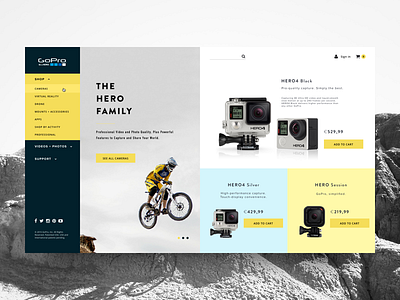 GoPro redesign gopro redesign ui web