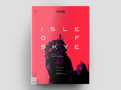 Ride bike concept cover magazine print