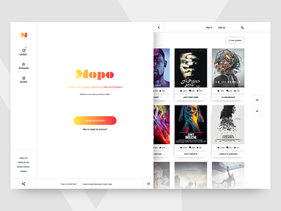 Mopo concept interface movie posters ui web