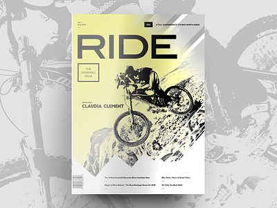 Ride bike concept cover magazine print