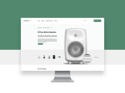 Genelec Product Page Redesign genelec product redesign speakers ui web