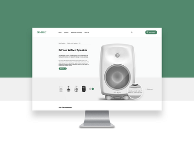 Genelec Product Page Redesign