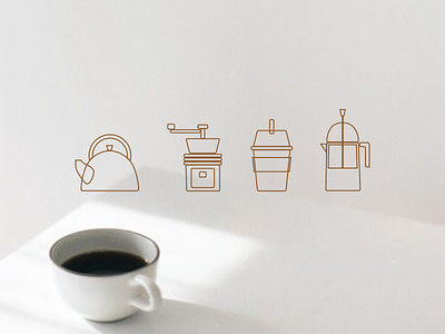 Coffee coffee icon line sketchapp