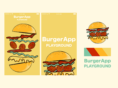 Burgerapp concept app burger sketch ui