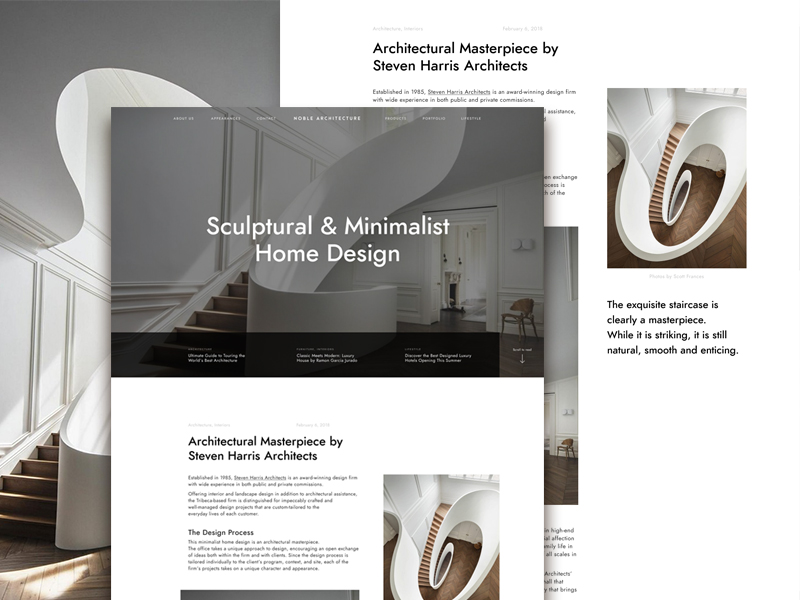 Architecture Studio Website Concept By Renata Adrienn On Dribbble