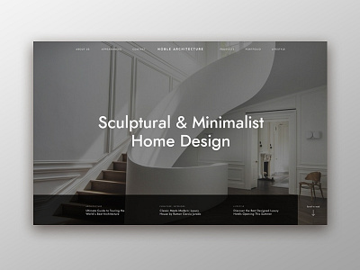 Architecture Studio Landing Concept architecture circular invision studio landing page minimalist typography user experience user interface web design