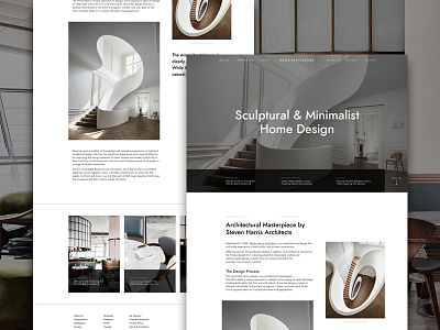 Architecture Studio Article Page architecture circular invision studio landing page minimalist typography user experience user interface web design