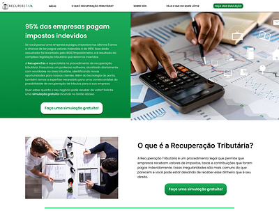 RecupereTAX Landing Page landing page tax recovery ui webdesign website