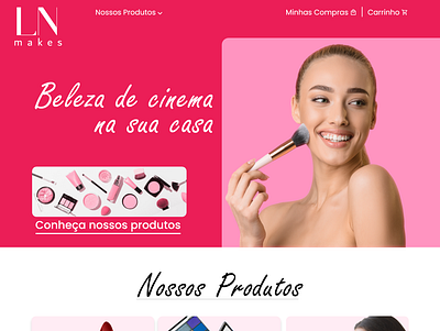 LN Makes Online Shopping (e-commerce) e commerce make up makeup store ui design ux design webdesign