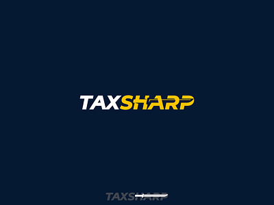 TaxSharp Logo Design blade logo branding design graphic design knive logo logo sharp logo tax logo