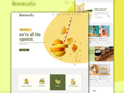 Limonada Lemonade Company app branding design ecommerce graphic design illustration lemon lemonade logo shop smallbusiness typography ui ux vector