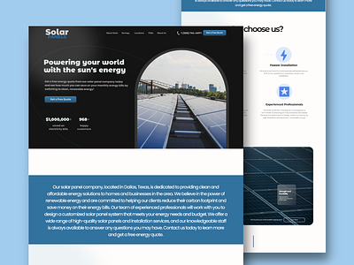 Solar Panel Landing Page